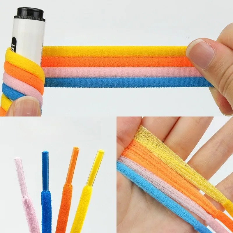 Elastic Laces Sneakers Colorful No Tie Shoelaces for Sports Running Walking Roun