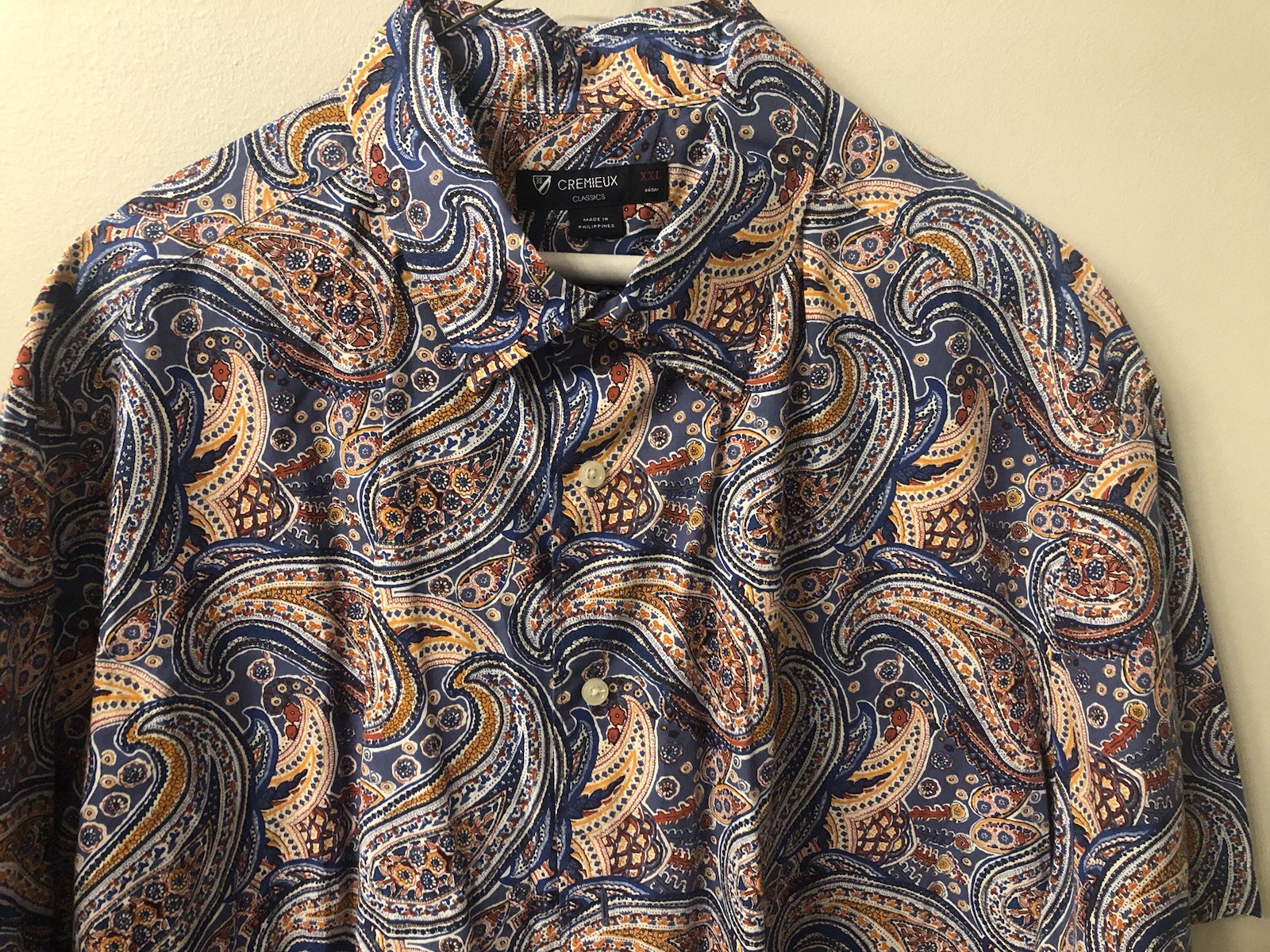 NWOT Daniel Cremieux Mens Classics Paisley Blue Orange Creme XXL 2XL Rare Color!