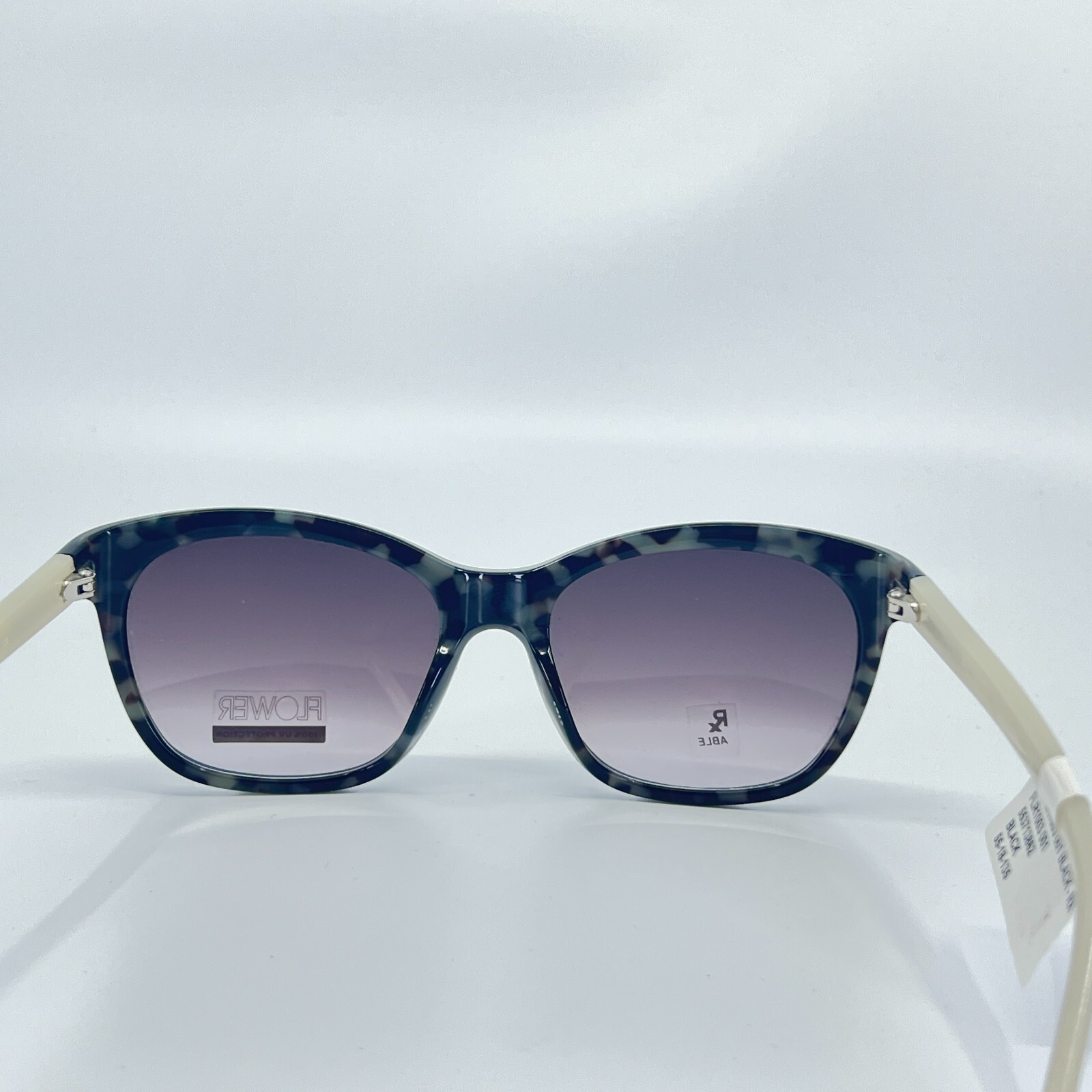 Flower FLR1003 001 Sunglasses Black Square Frames 55[]18 135