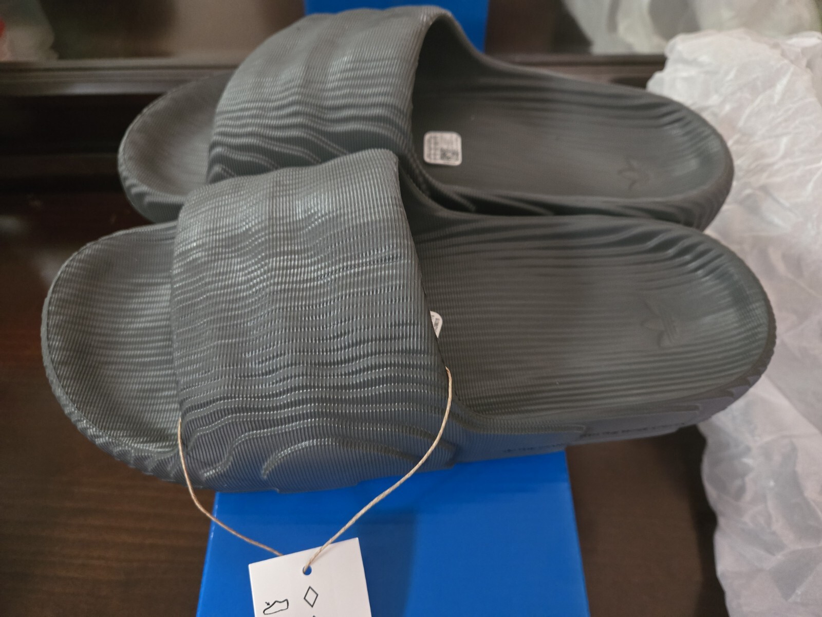 Adidas Adiltte 22 Slides Color Grey Five/ Grey Five/ Core Black Size Men 10