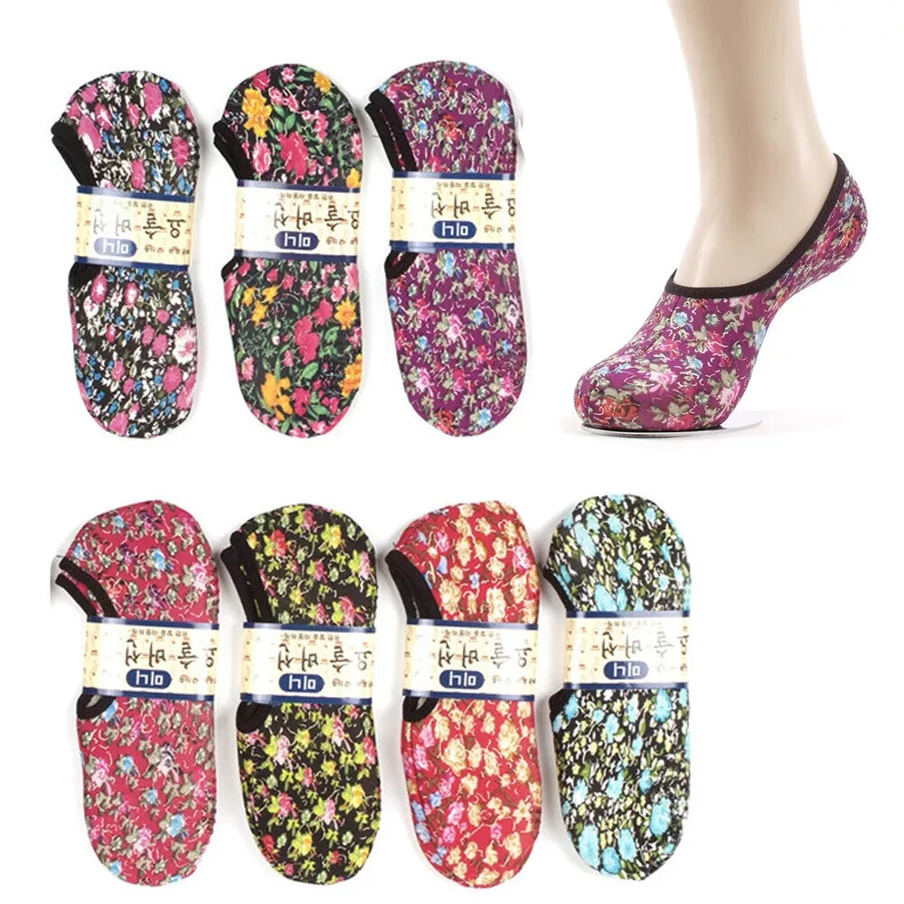Women’s Winter Socks Korean Traditional Slipper Sock Beoseon Retro socks 5 pairs