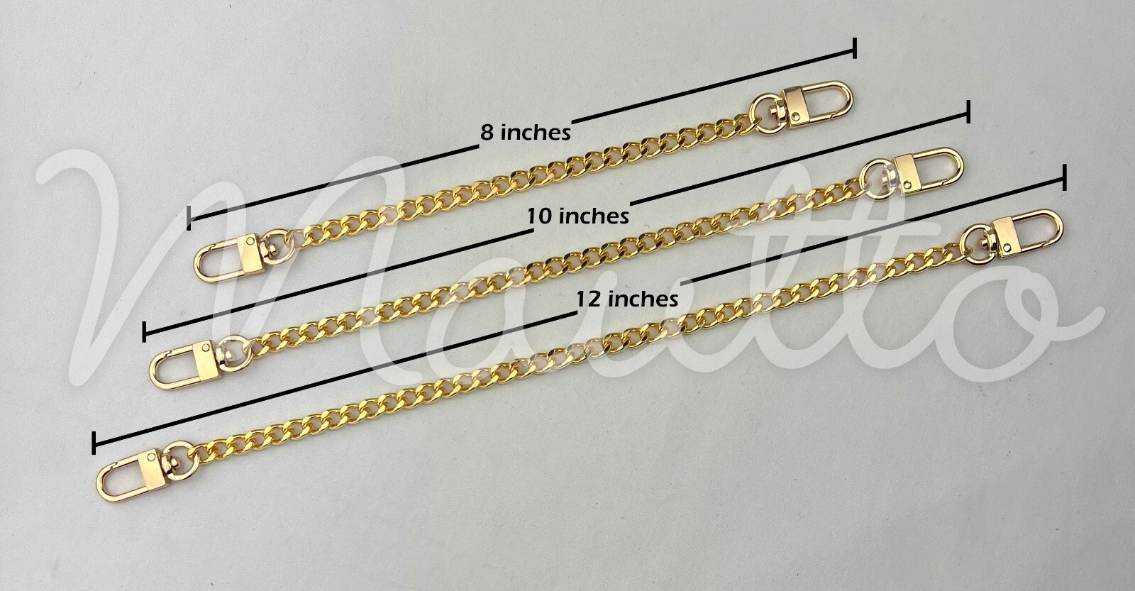 Universal Charm Chain for Purses Handbags Customize Length | Gold, Silver, Black