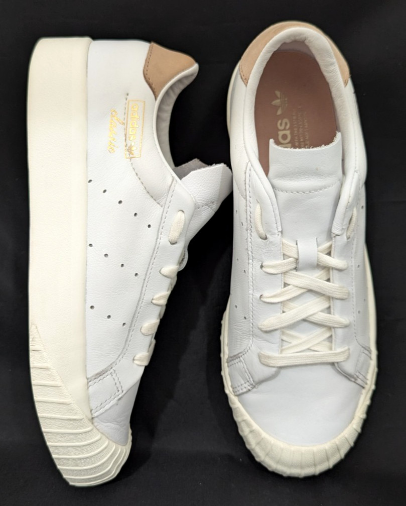 ADIDAS Everyn Triple White Sneakers Genuine Leather CQ2004 Women’s US 7/ 38 2/3*
