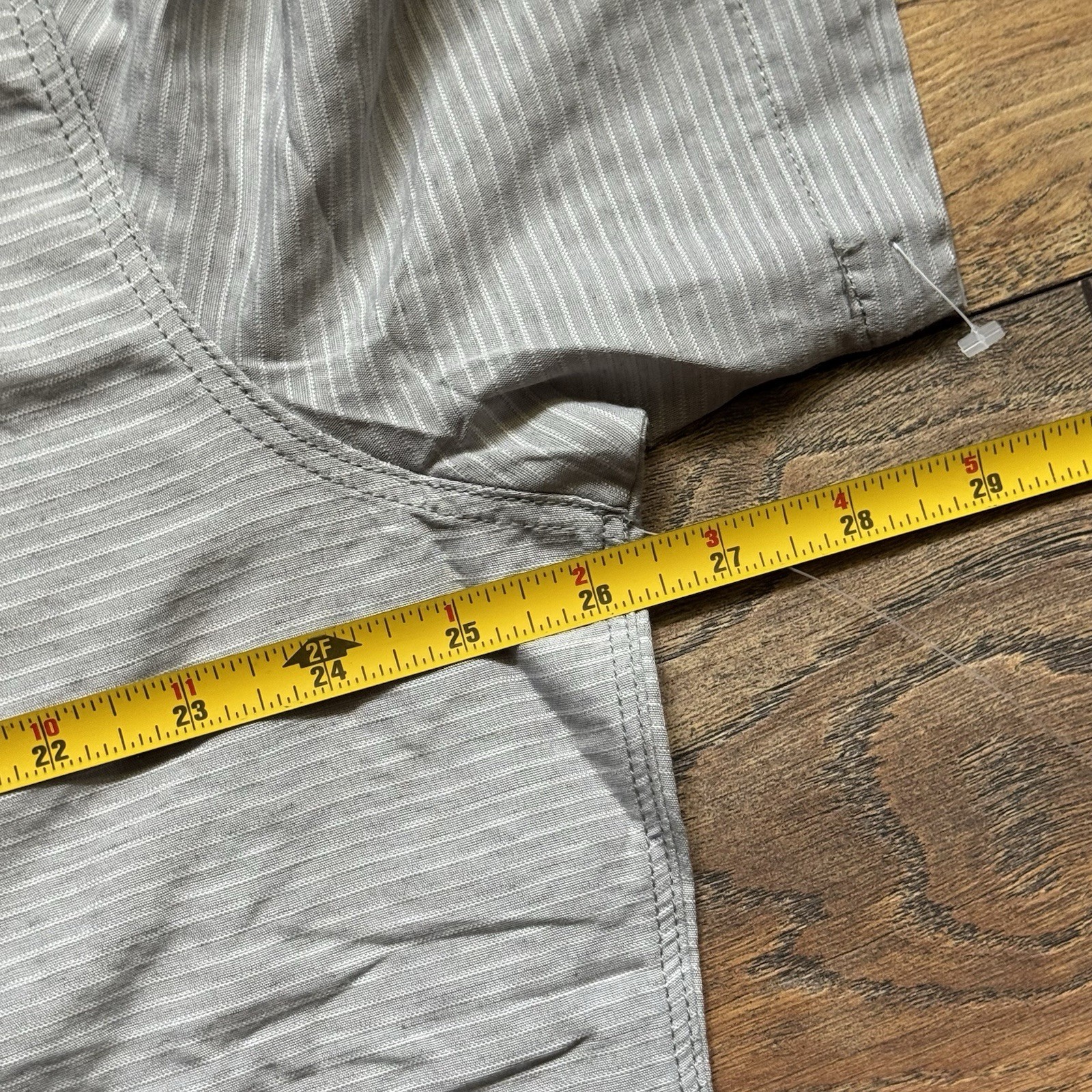 KUHL XXL Button Shirt Cloud Gray Hiking Riveara Pocket Mini Striped 7261 NWT