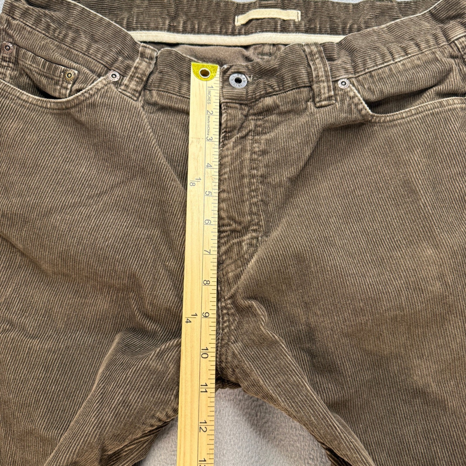 LL Bean Corduroy Pants Standard Fit 36×30 (FIT 36×29) Brown Straight Leg Cotton
