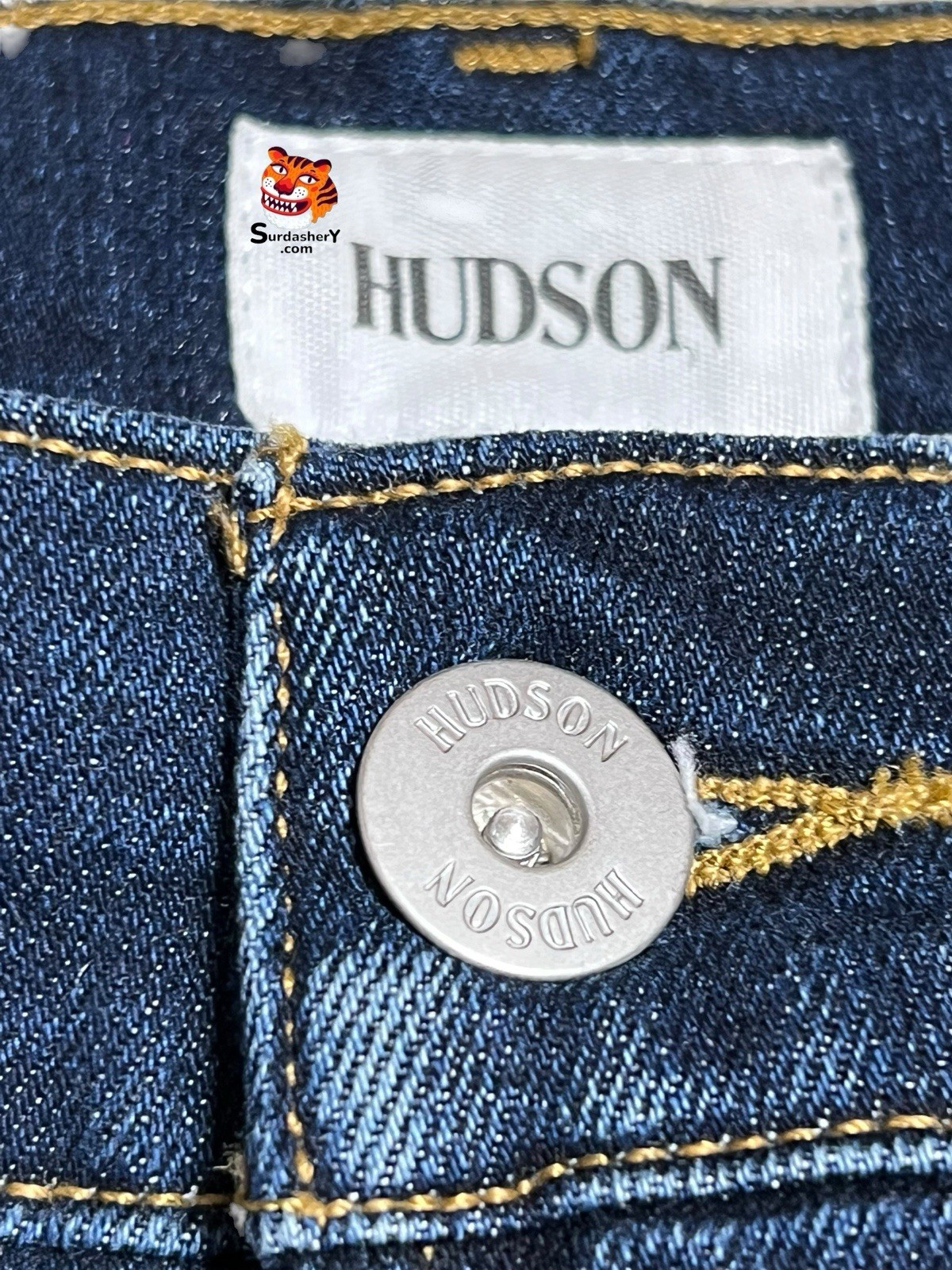 Hudson Blake Slim Straight Jeans Dark Wash Men’s Size 38×34