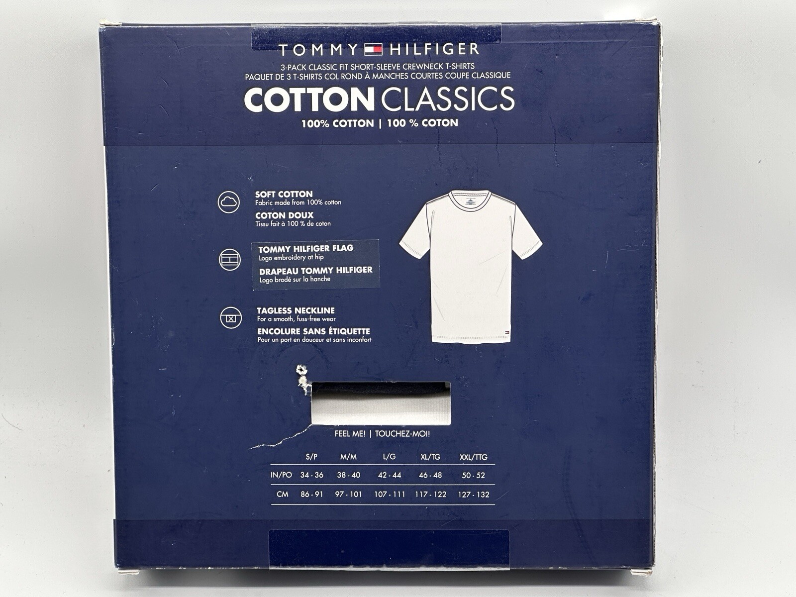 NEW 3 PACK MENS TOMMY HILFIGER 100% SOFT COTTON CLASSIC UNDER SHIRT MEDIUM $42.5