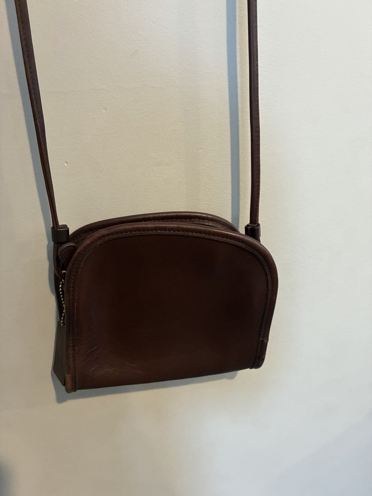 Vintage Abbie Coach Crossbody 9017 Brown Leather Small