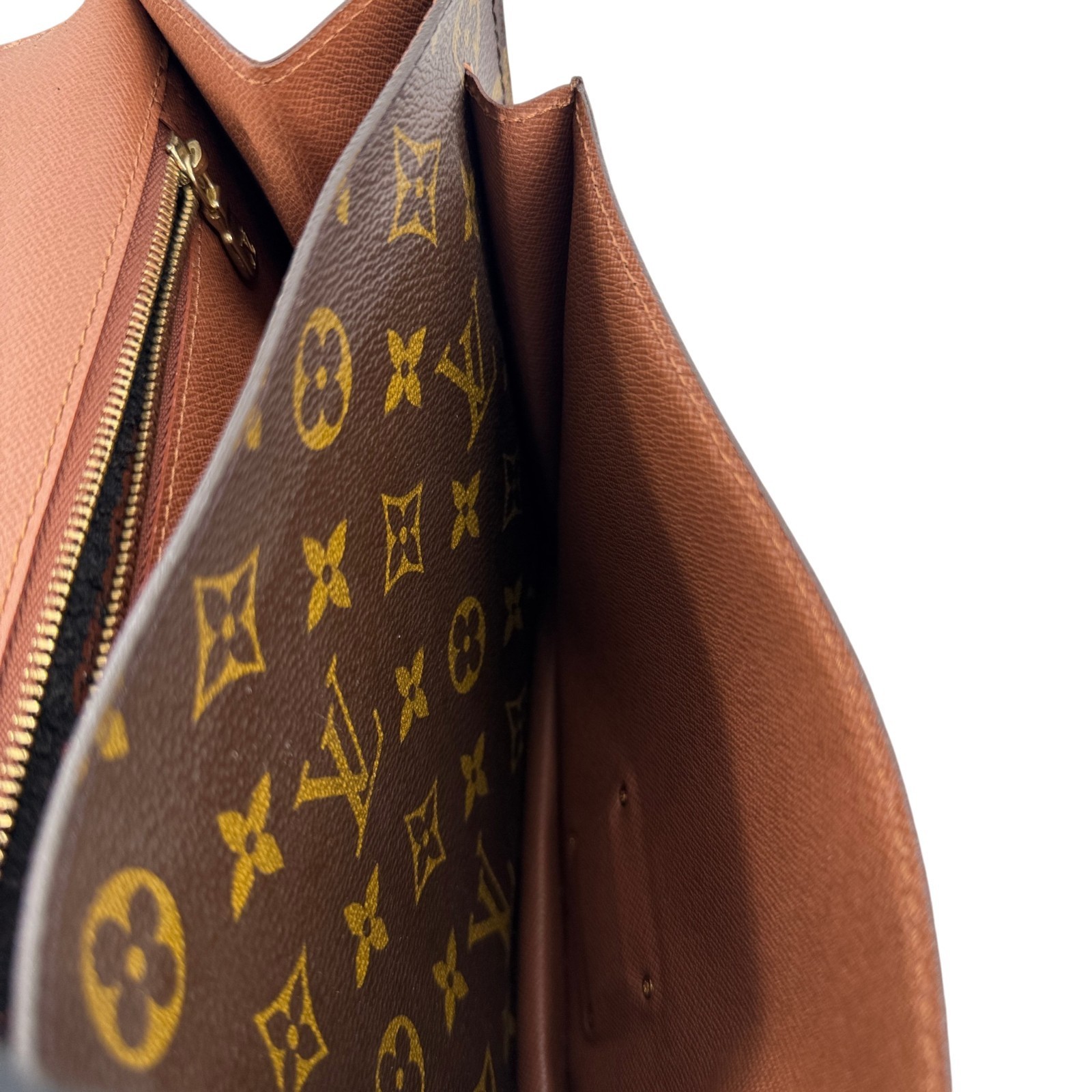 LOUIS VUITTON Monceau Monogram Canvas Brown 2Way Top Handle Crossbody Bag M51187