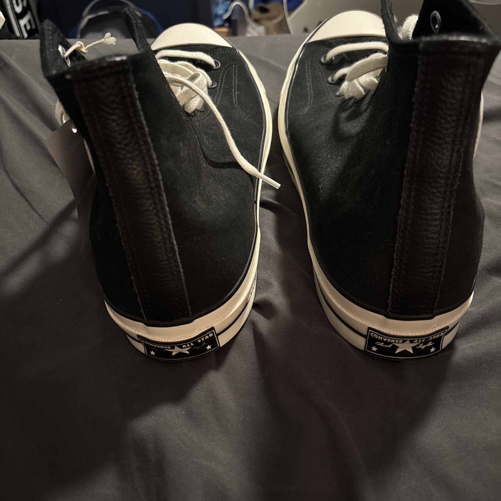 Converse Chuck 70 High Top Suede Black/Egret-Blue Mens Size 11.5 A05599C New