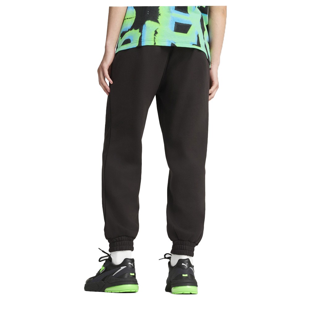 PUMA Mapf1 Neon Energy Drawstring Sweatpants Mens Black Casual Athletic Bottoms