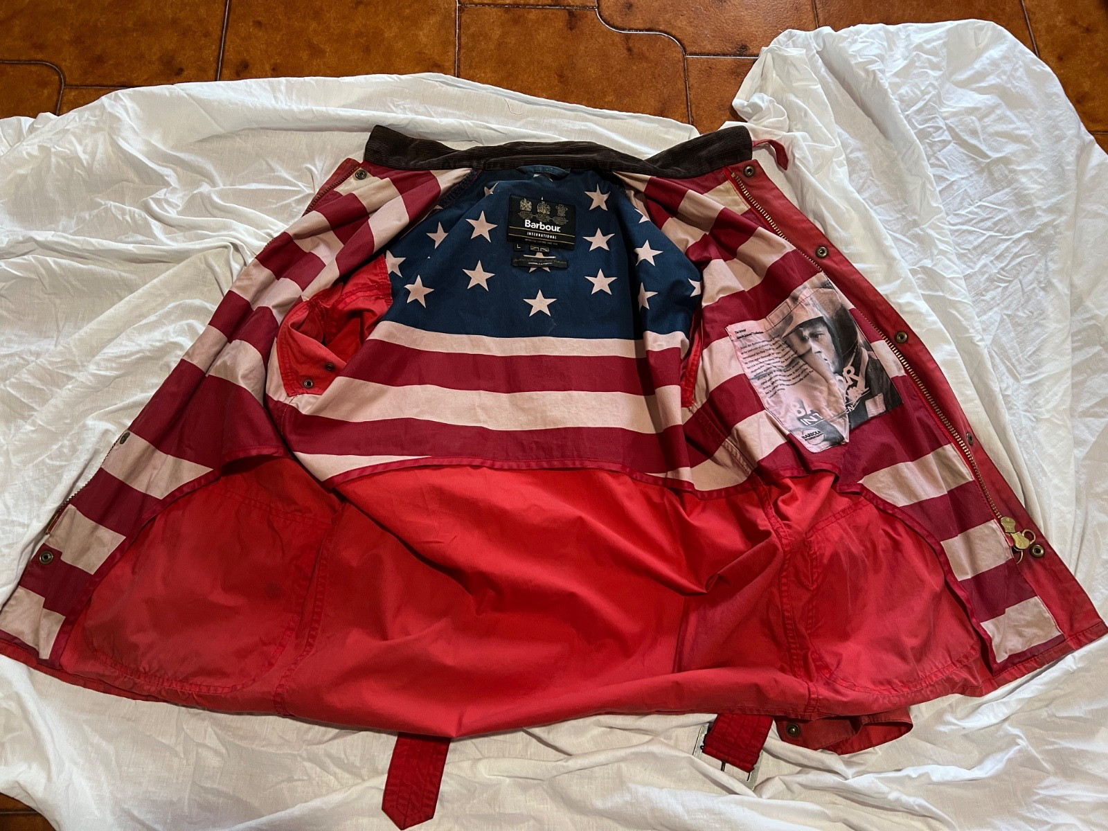 BARBOUR INTERNATIONAL Steve McQueen Collection Limited Waxed Cotton Red L