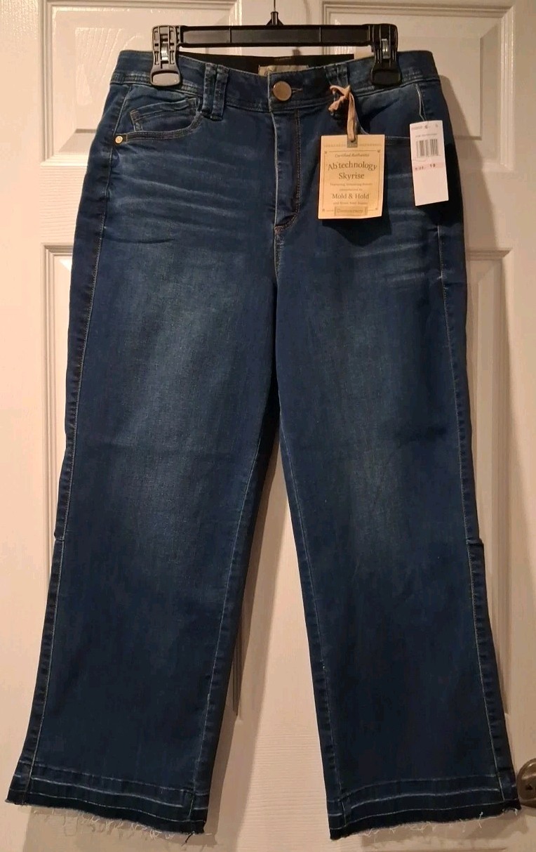 Democracy Ab Technology Skyrise Wide Legs Jeans Size 10 Blue