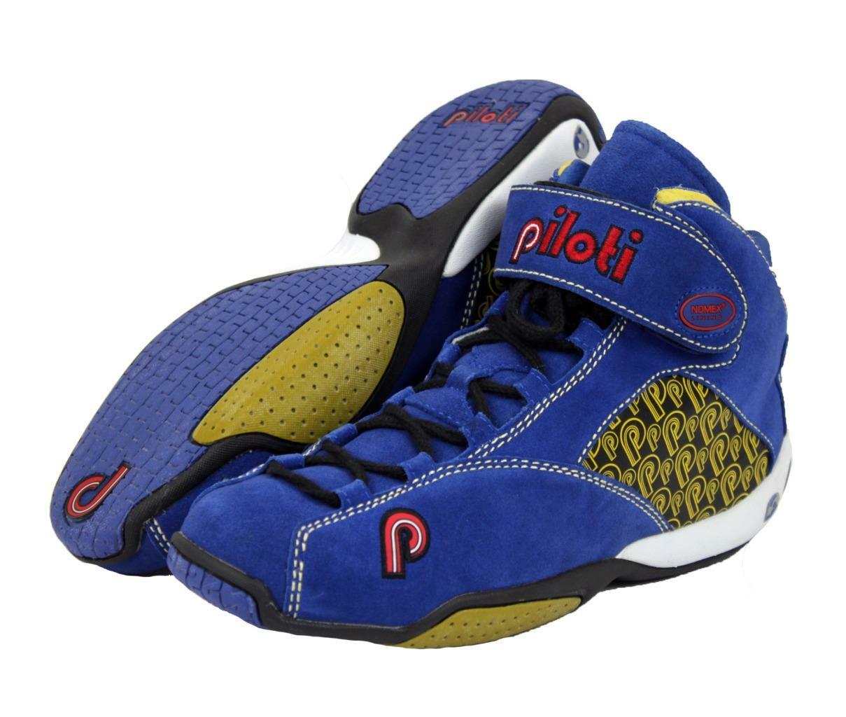 New Men’s Piloti RSR Mid-Cut Driving Leather Boots Shoes Size 7-15 FIA SFI
