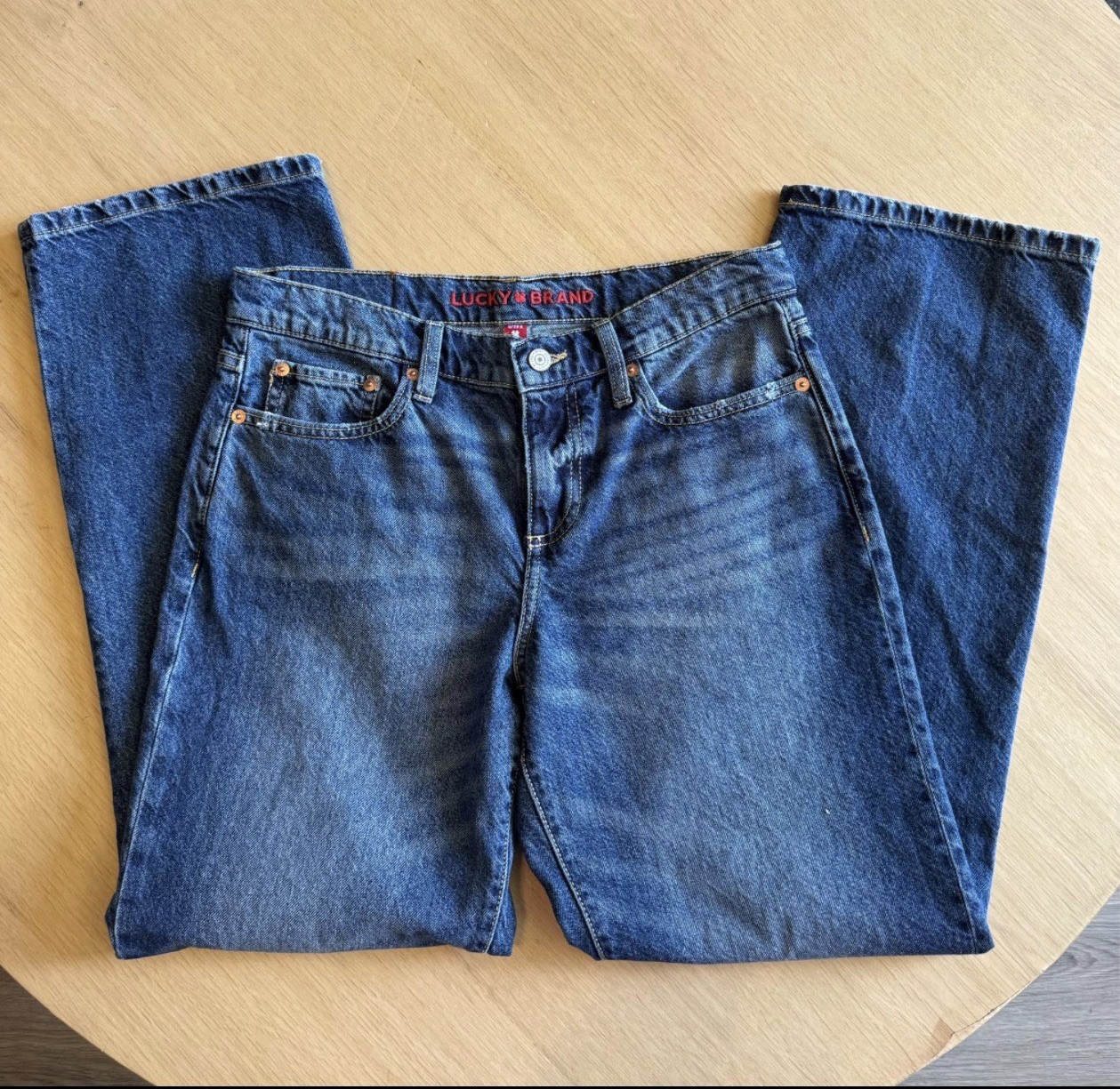 Lucky Brand Womens Bootcut Jeans Blue Medium Wash Denim 5-Pocket Zip Size 6