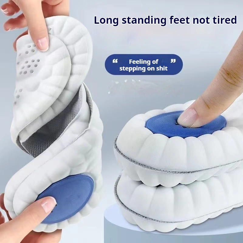 1Pair Super Soft Insoles Men Running Sports Shoes Insole Feet Memory foam Shock