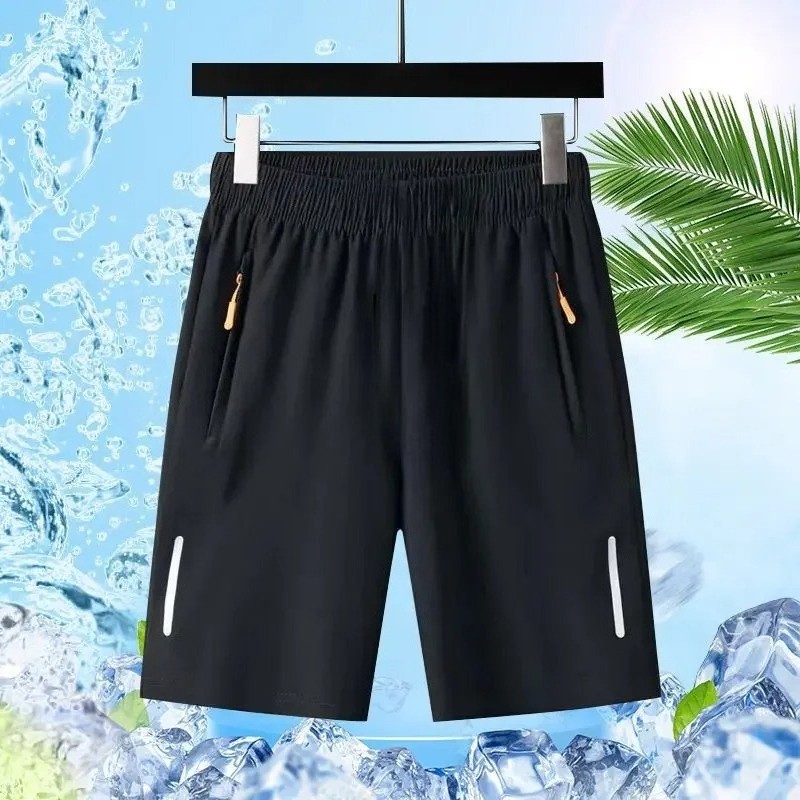 Summer Men Shorts Ice Silk Running Gym Sport Shorts Quick Dry.