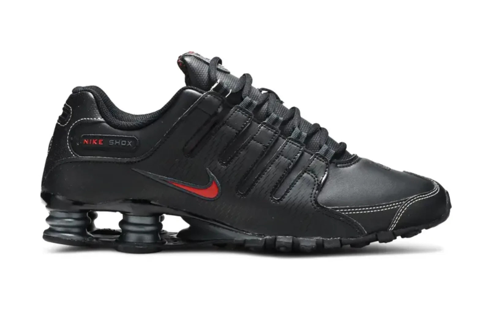 Nike Shox NZ Black White Varsity Red Sneakers 378341-017 Mens Size