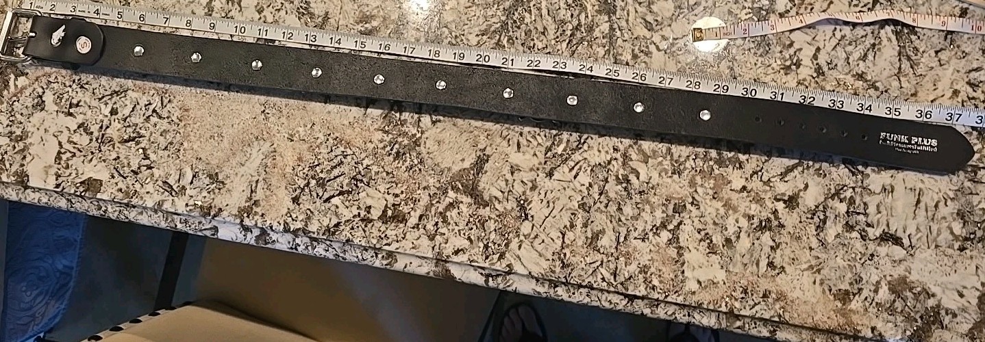 Funk Plus Skull and Crossbones Belt High Quality Punk Goth Made In USA