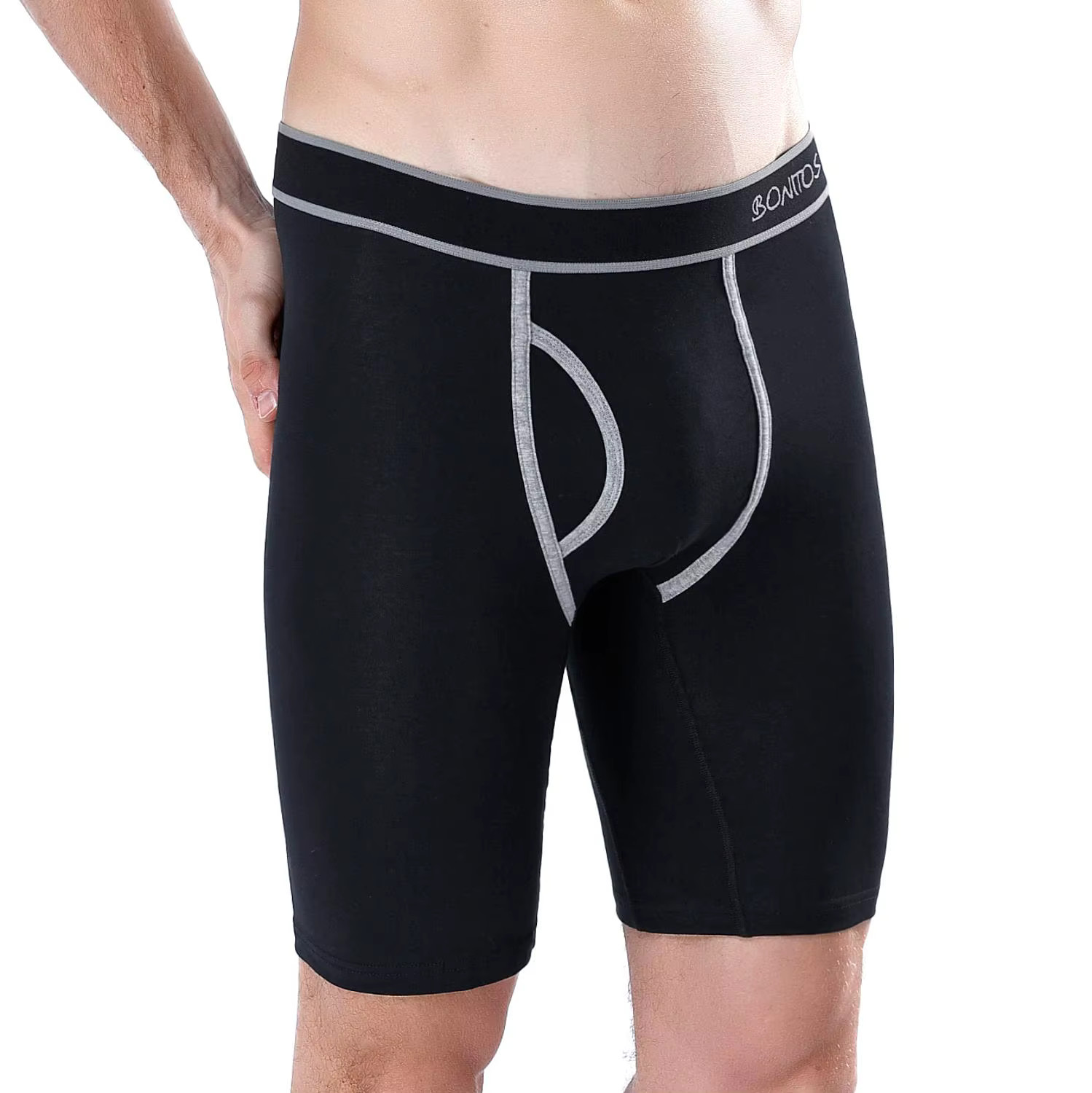 Men’s Long Leg Cotton Boxer Shorts Soft Stretch Breathable Premium Underwear