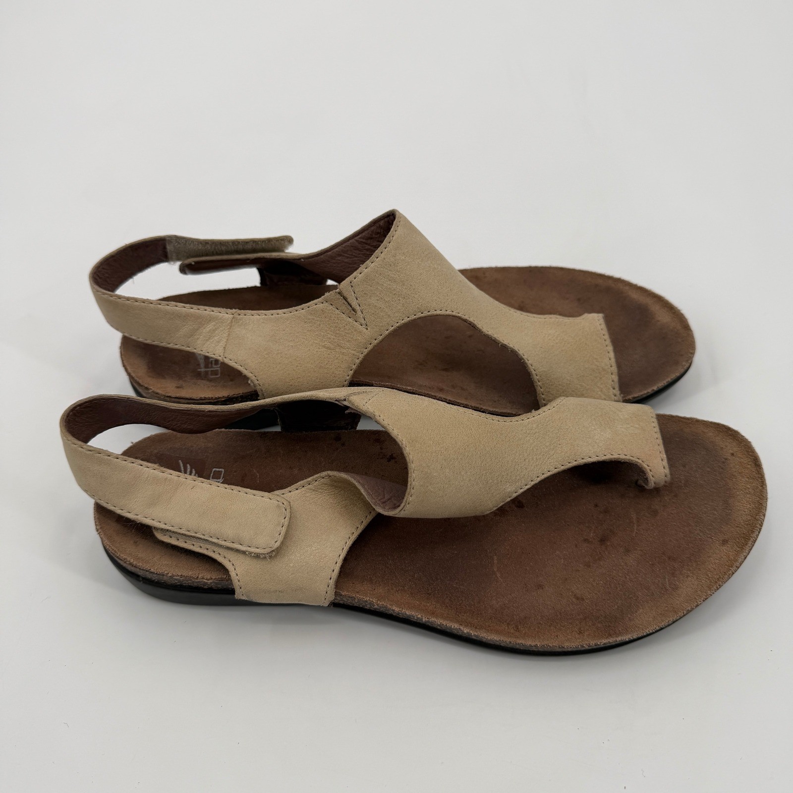 Dansko Reece Tan Leather Thong Slingback Sandals Womens Size 37 Comfort Walking