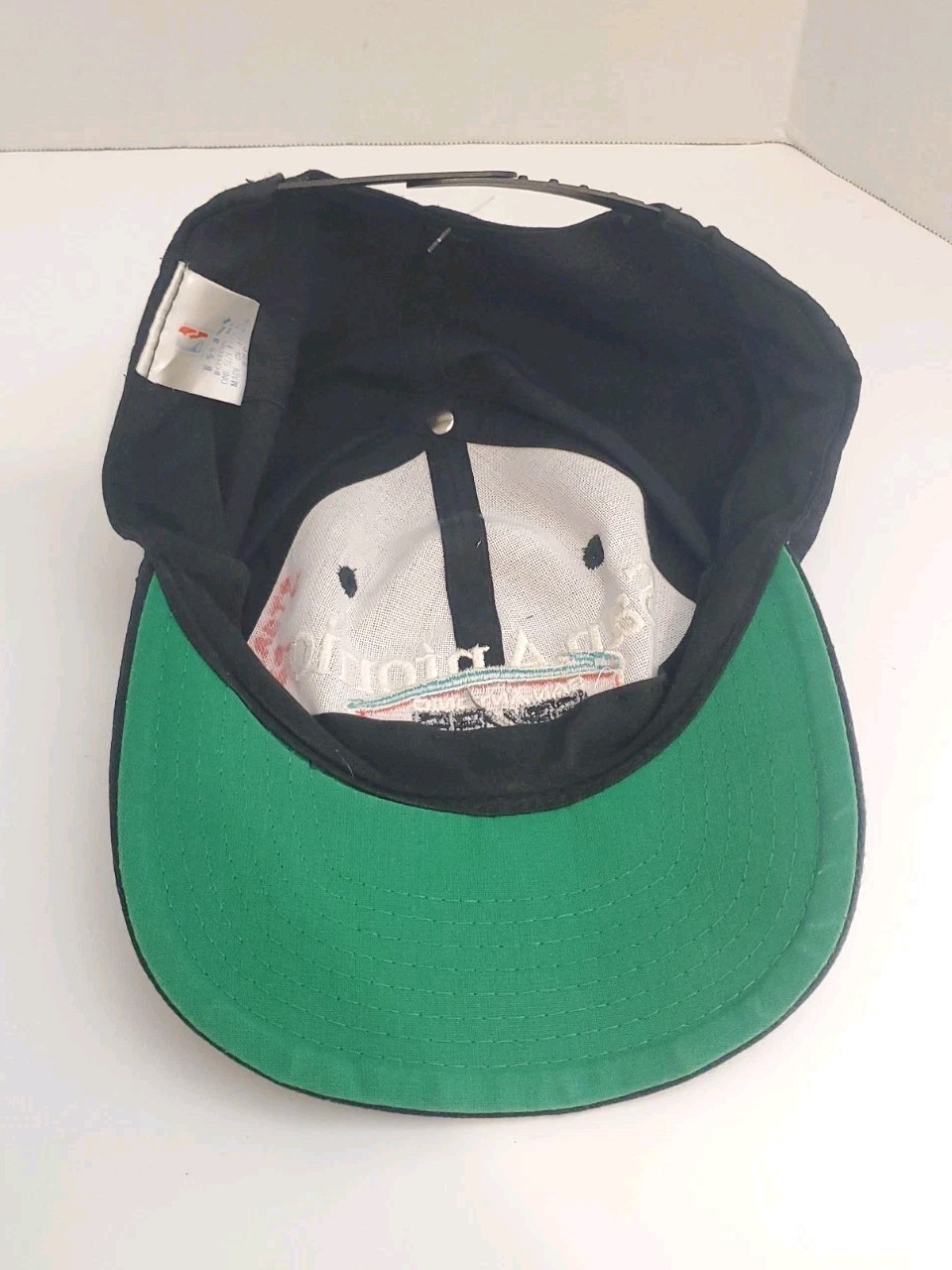 VTG San Antonio Spurs NBA Logo Black Adjustable Snapback Hat Cap Twins 90s