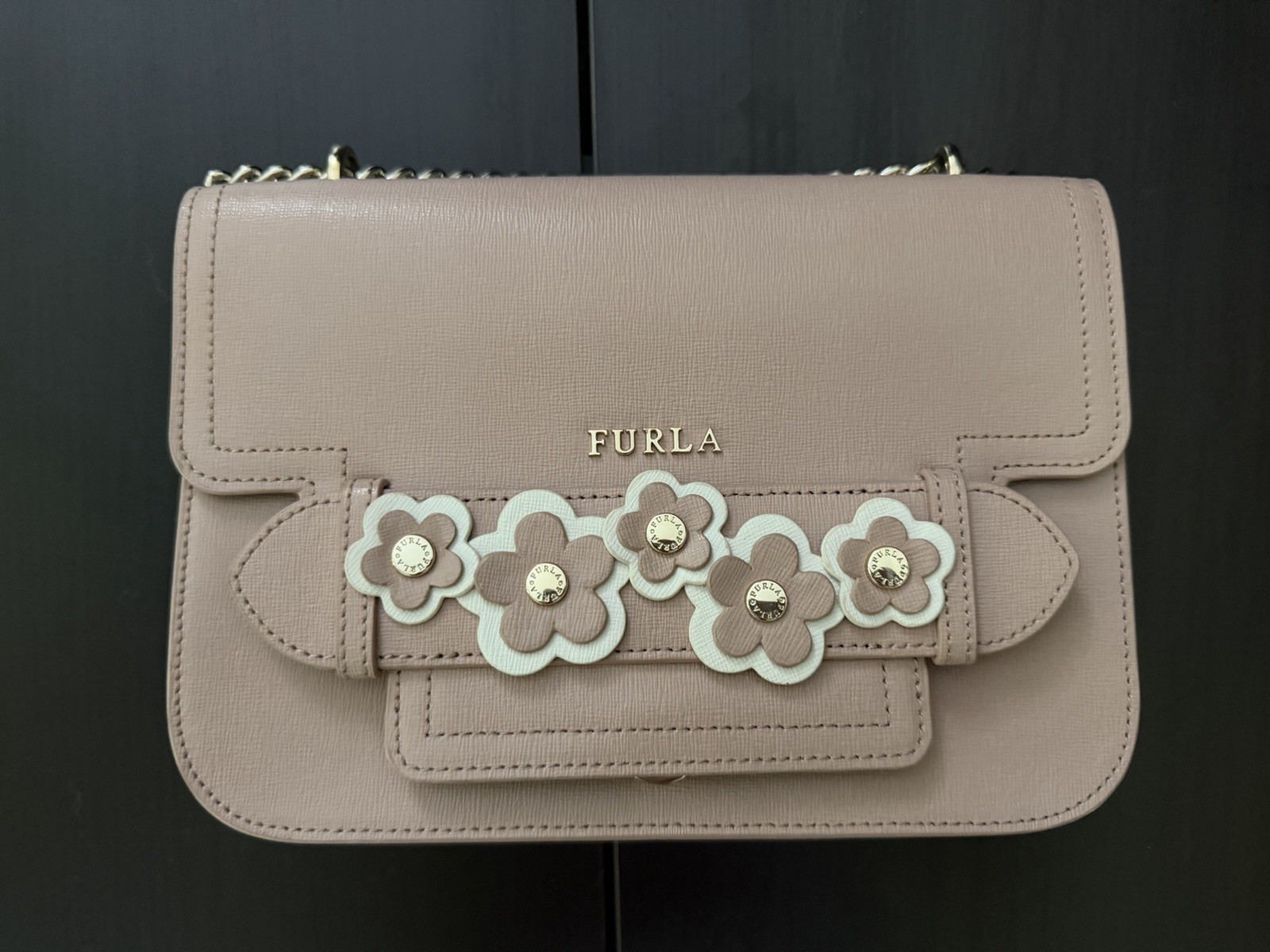Furla Crossbody Bag Pink Beige