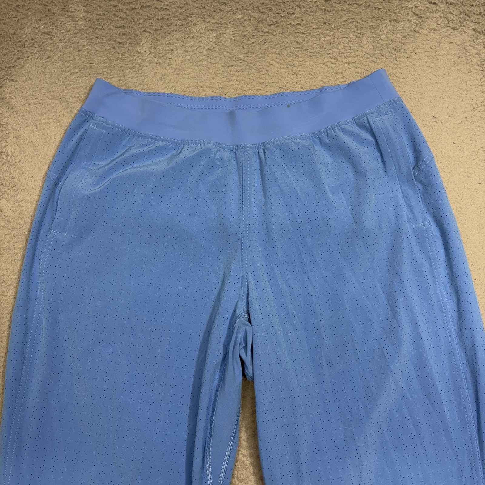 Lululemon Adapted State Perforated Jogger Women’s 10 Blue Mesh High Rise Pants