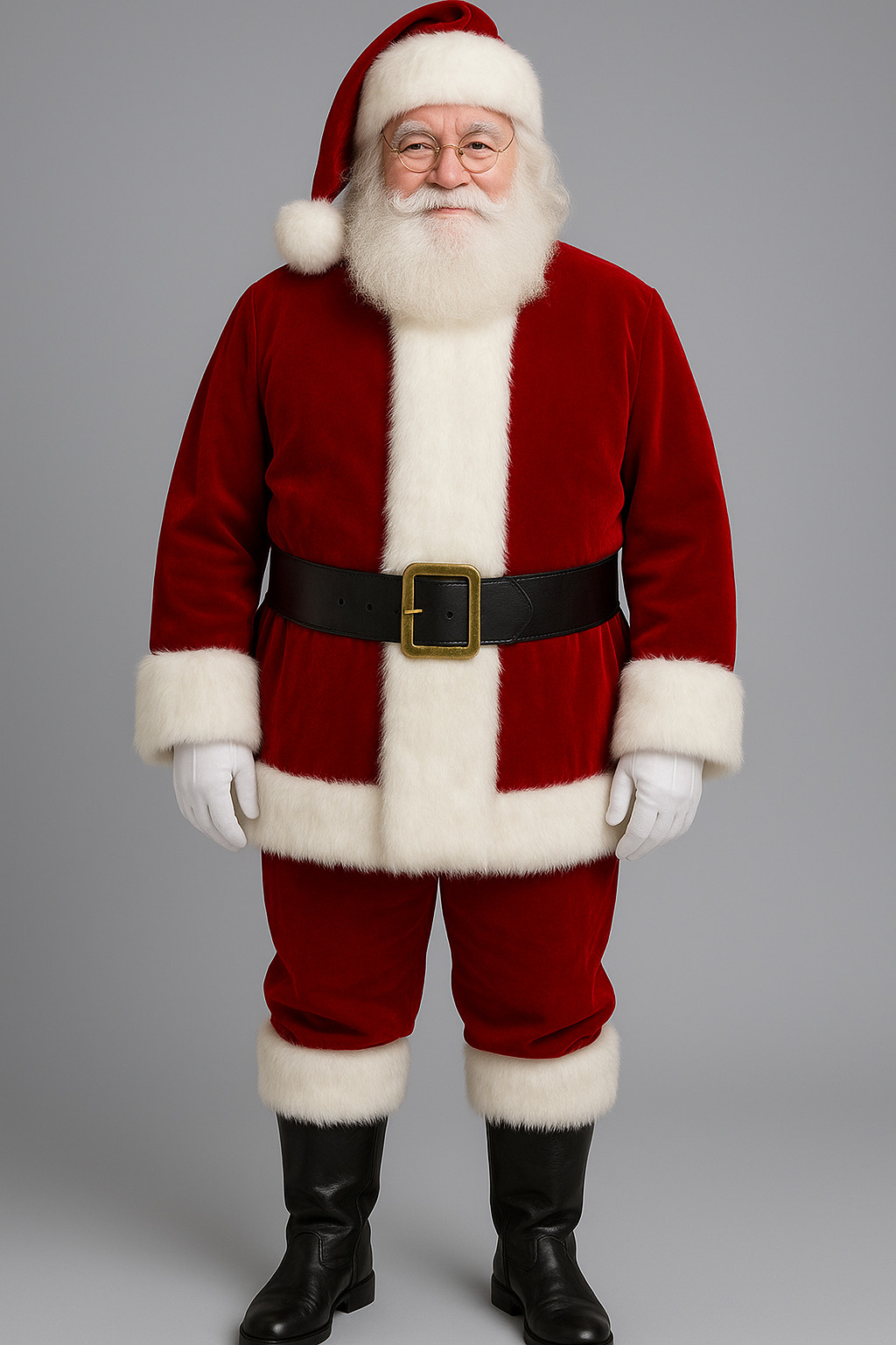 Red Santa Coat with White Fur | Christmas Costume for Men | Velvet Santa Coat