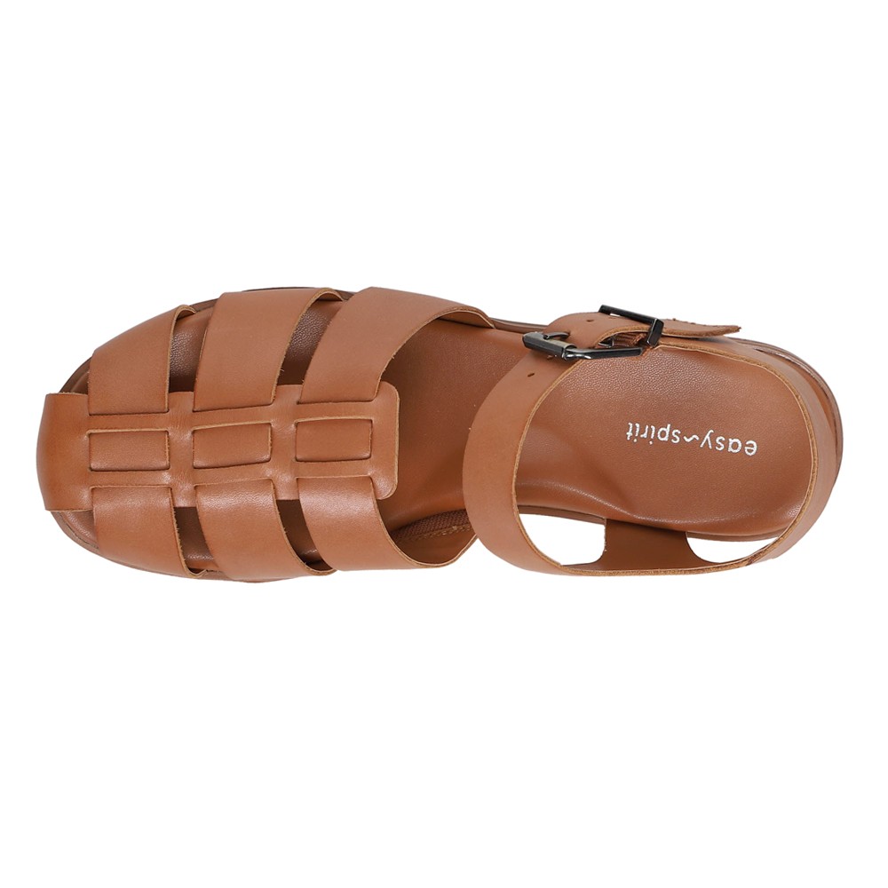 Easy Spirit Gretty Ankle Strap Fisherman Womens Brown Casual Sandals E-GRETTY-2