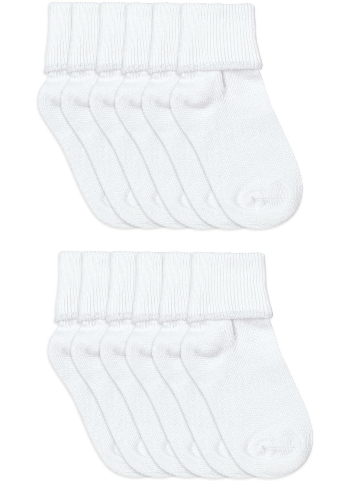 6 Pairs Jefferies Socks Womens 70% Cotton Turn Cuff Crew Slouch Socks Seamless