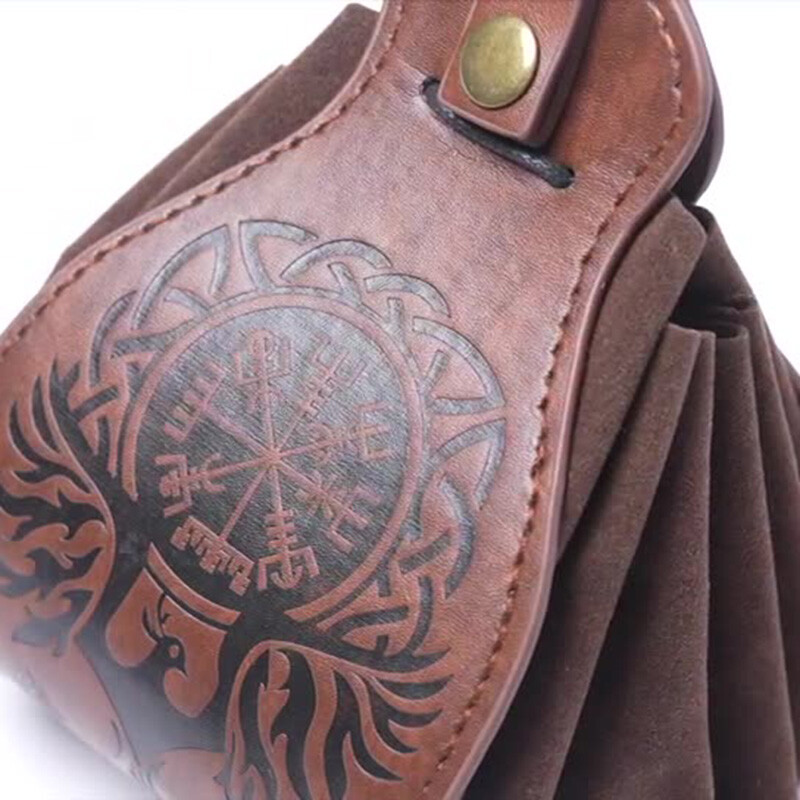 Men New Medieval Cosplay Pouch Bag Retro Knight Viking Hangable Belt Coin Purse