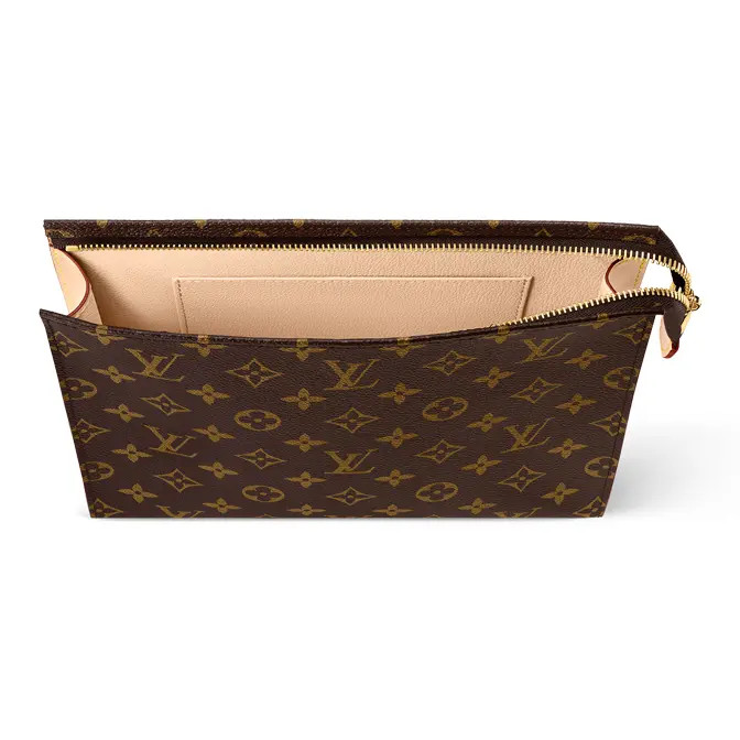 LOUIS VUITTON Monogram Coated Canvas Storage Bag Unisex Couple’s 9.8×2.1×7.8 in