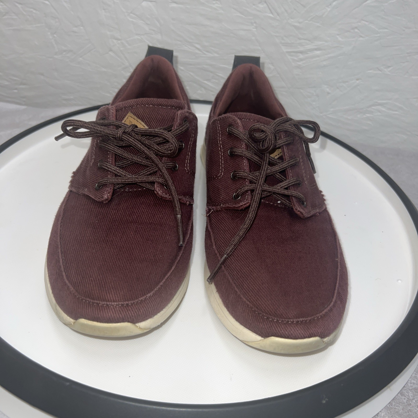 Reef Rover Canvas Sneakers Shoes Womens Size 9 Maroon Red Casual Travel Beach