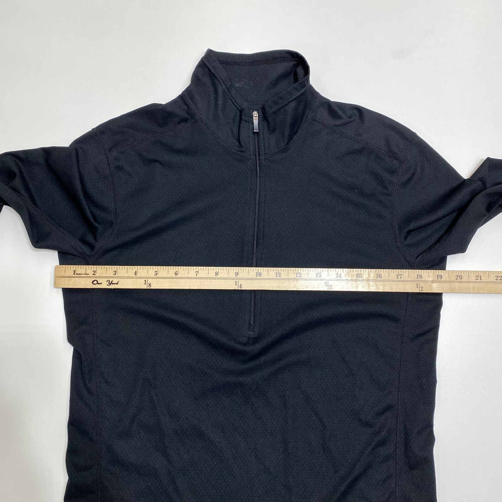 REI 1/2 Zip Pullover Top Mens M Black Long Sleeve Polartec Mock Neck Outdoor USA