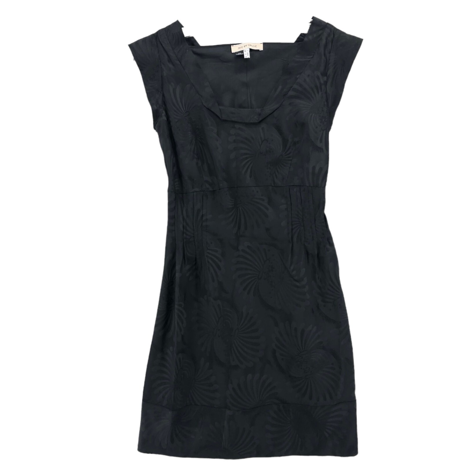 SEE BY CHLOE Black Mini Dress Pattern Size 38 – US 2
