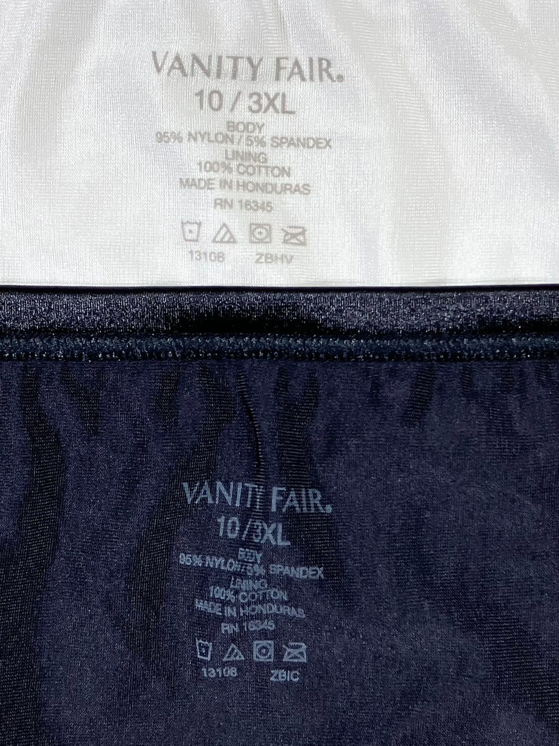 NWT 2-Pack Vanity Fair 10/3XL Illumination High Cut Panty Brief Assorted 13108