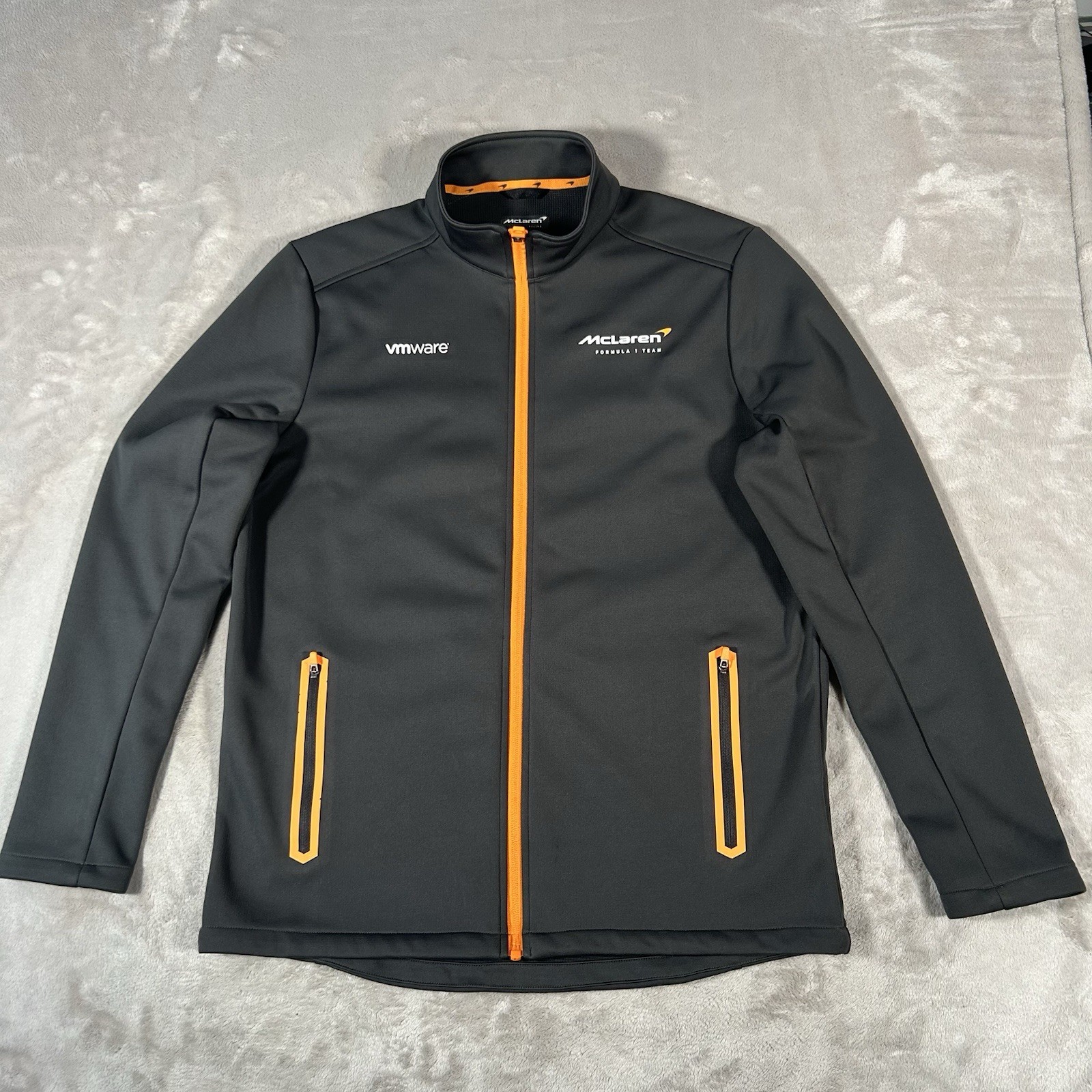 New McLaren Formula 1 Racing Team Sports Jacket Men M Dark Gray Performance NWOT
