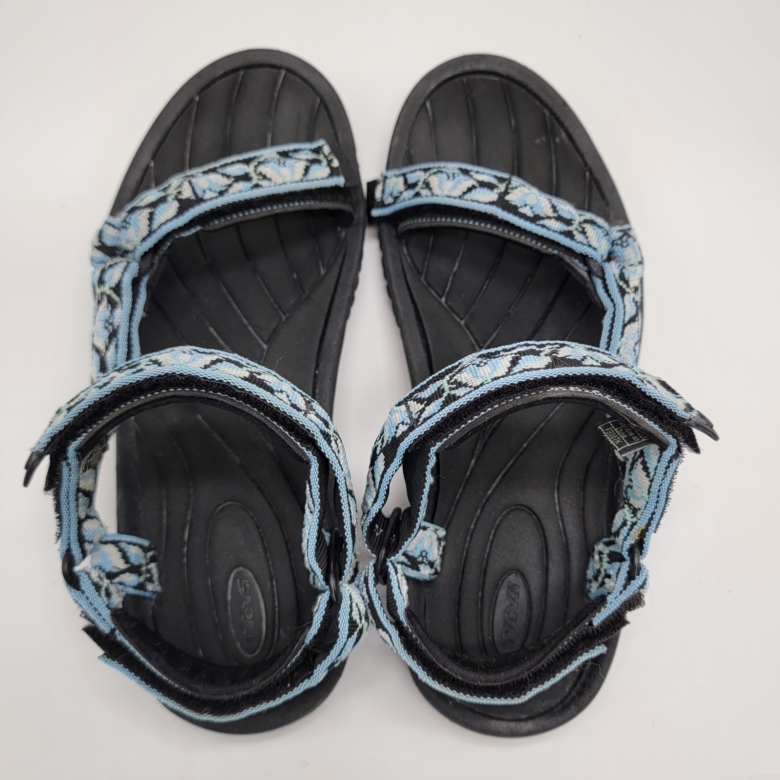 Teva Pretty Rugged Ankle Strap Hiking Sandals Blue Gray Womens Size 9 Adjustable