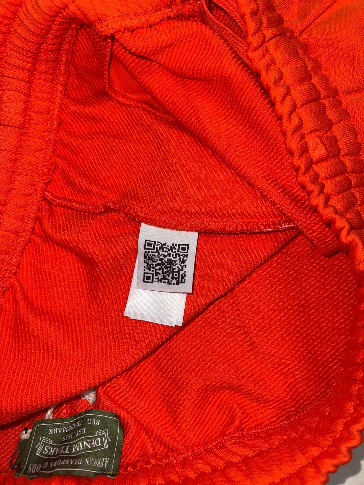 Denim Tears Cotton Wreath Sweat Shorts Dark Orange 100% Authentic