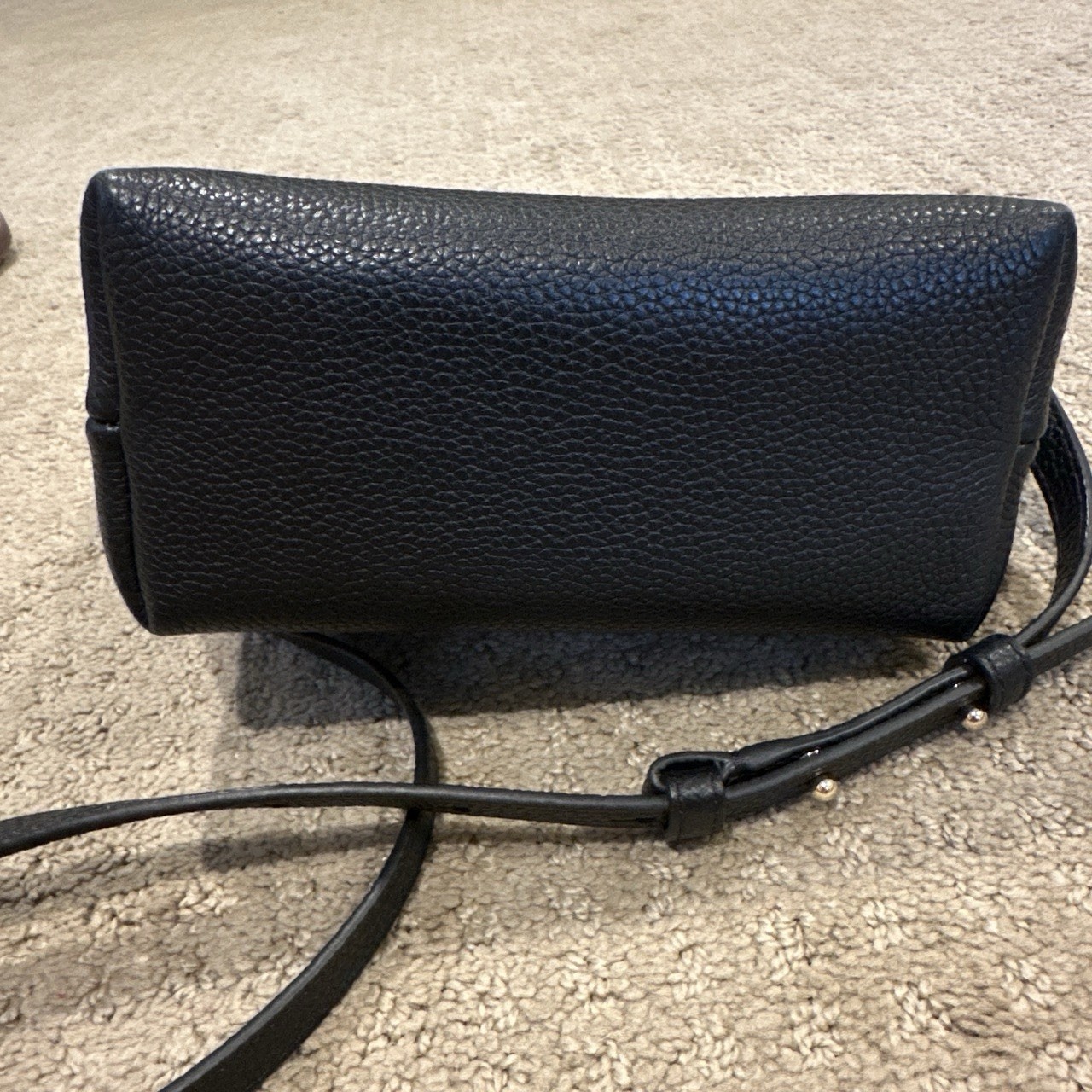 Authentic Kate Spade Knott Medium Crossbody Tote – Black Pebbled Leather Handbag