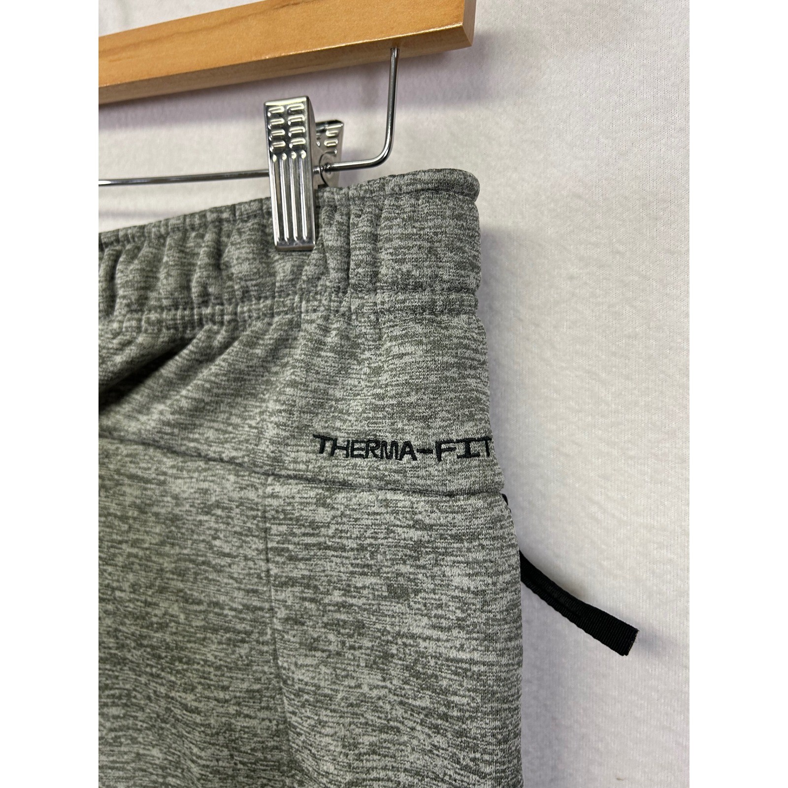 Athletic Nike Mens Small Tall Gray Therma-FIT Fleece Joggers Zipper Pocket P9027