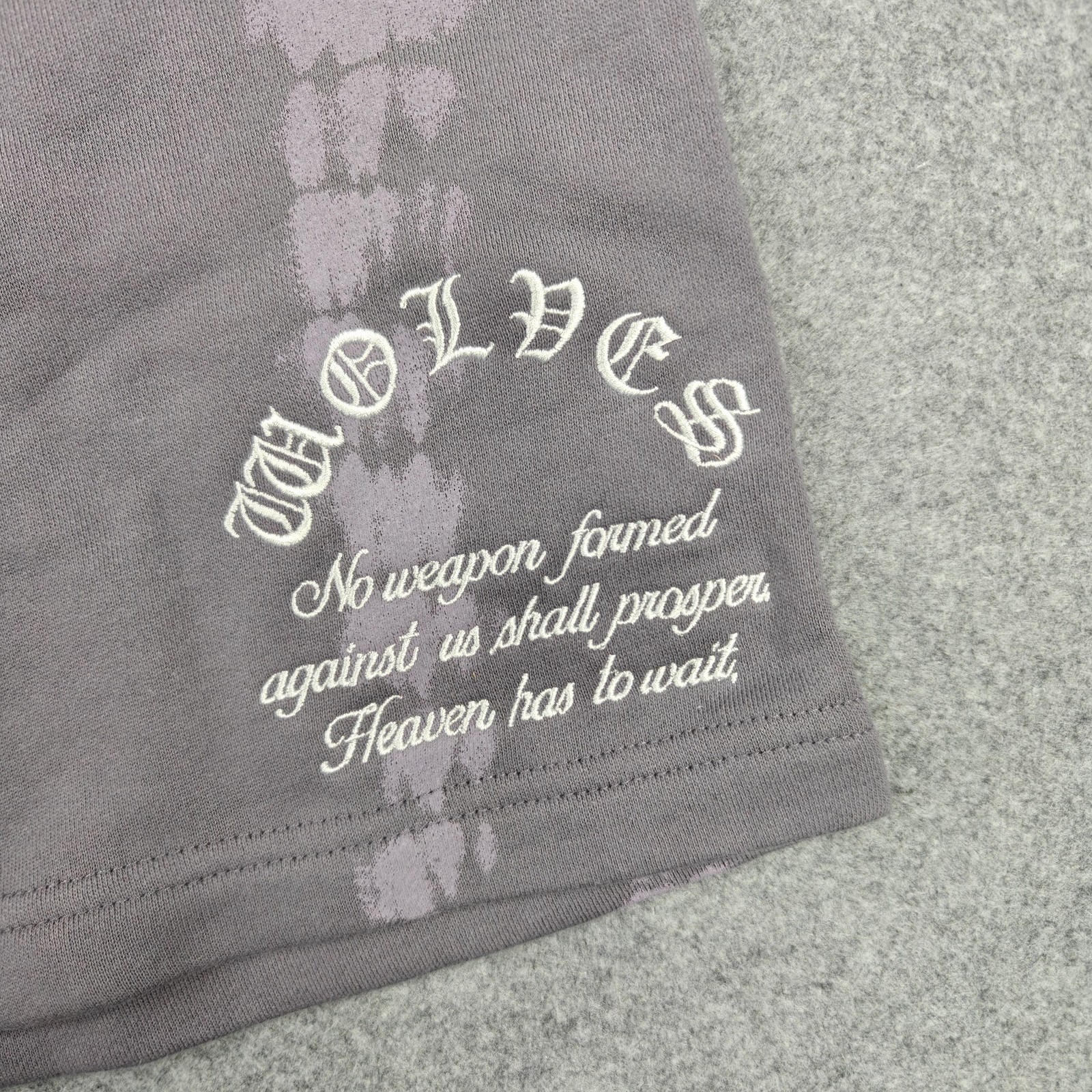 Darc Sport Sweat Shorts Mens Medium Gray Fleece Tie Dye Wolves Nirvana Serpent