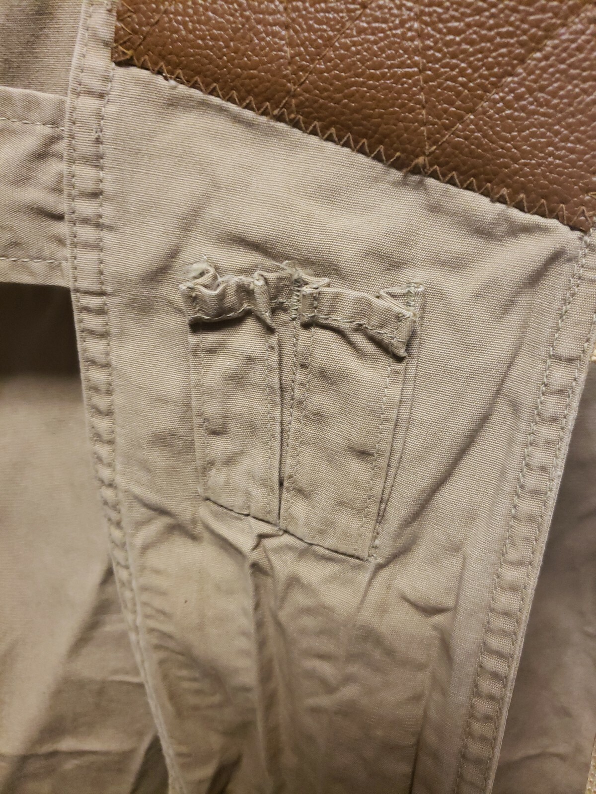 Vtg Men Hunting Jacket Vest Size M Vinyl Trim 2 Pocket 2 Shell