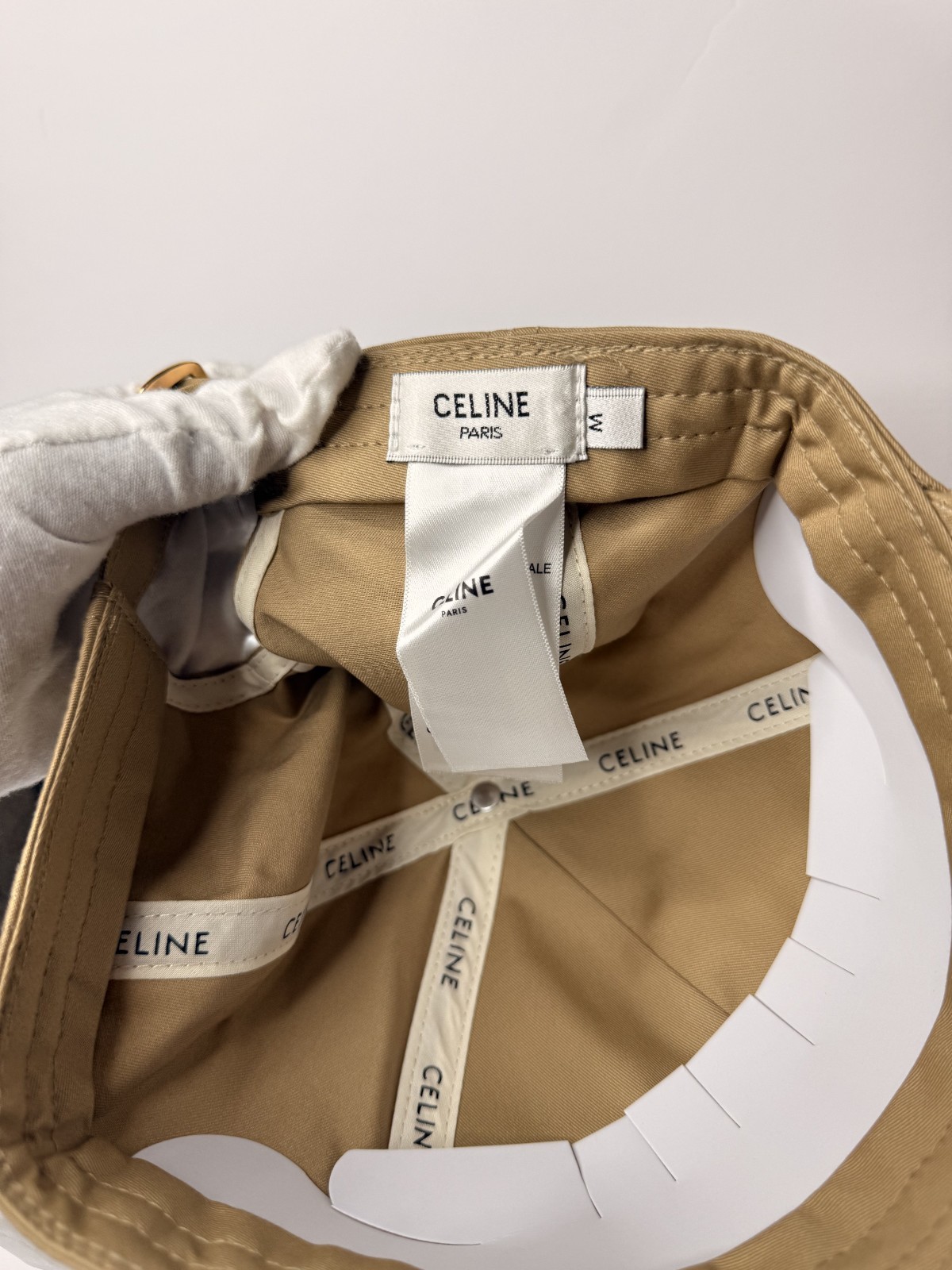 CELINE Paris Triomphe Adjustable Baseball Cap Toffee Size Medium Women’s