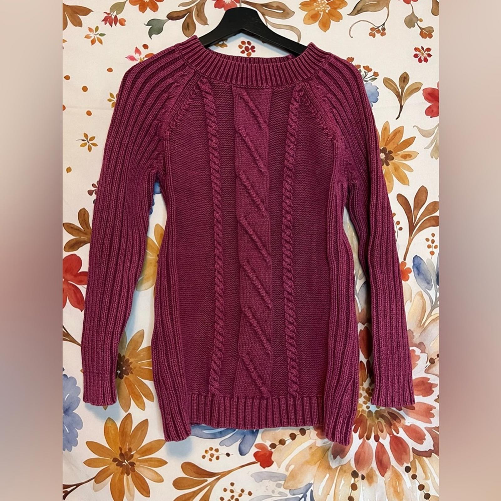 Woolrich Women’s XS Burgundy Pink Red Thick KnitTunic Winter Classic Sweater