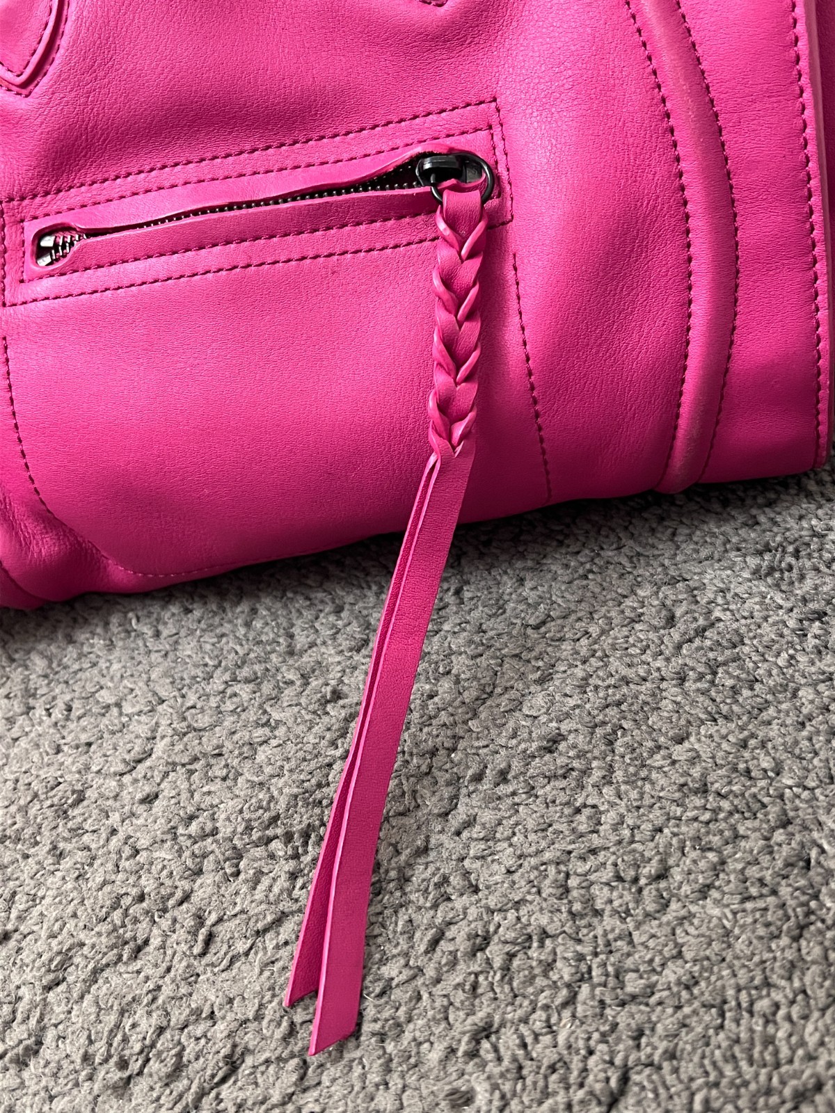CELINE Luggage Phantom Hand Bag Leather Pink