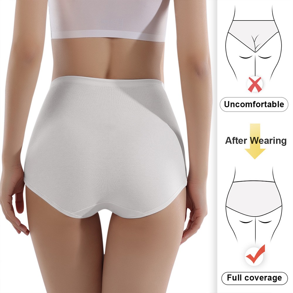 4 Pack Butt Lift Full Briefs Set Tummy Control Panties Knickers Women Underwear