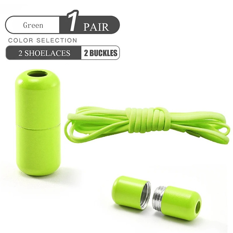 1 pair Elastic No Tie Shoelaces Quick Lock Sneaker Shoe Laces