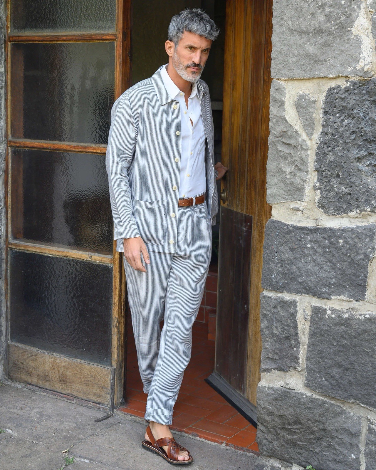 Alex Crane Cham Linen Pants / Lines
